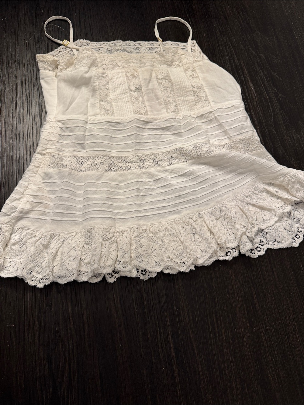 LoveShackFancy White Lace Tank with Floral Overlay - Picture 5 of 5
